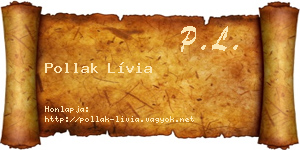 Pollak Lívia névjegykártya